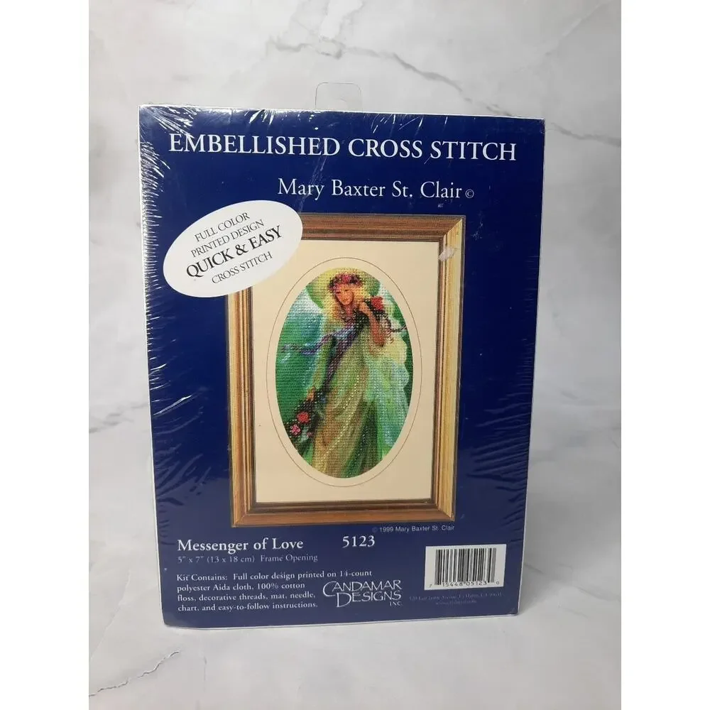 Candamar Embellished Cross Stitch Kit Messenger of Love 5123 5x7
